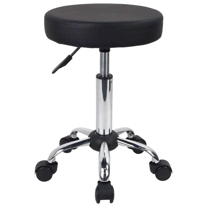 FURWOO Mehrzweck Rollhocker Rundhocker mit Rollen für Spa Verstellbarer Zeichenhocker (Schwarz), Sch
