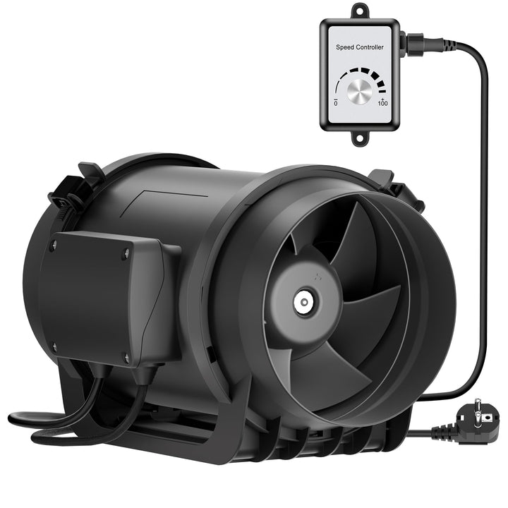 HG Power Rohrventilator 150mm Inline-Lüfter EC-Motoren Kanalventilator 798m³/h Abluftventilator EU-S