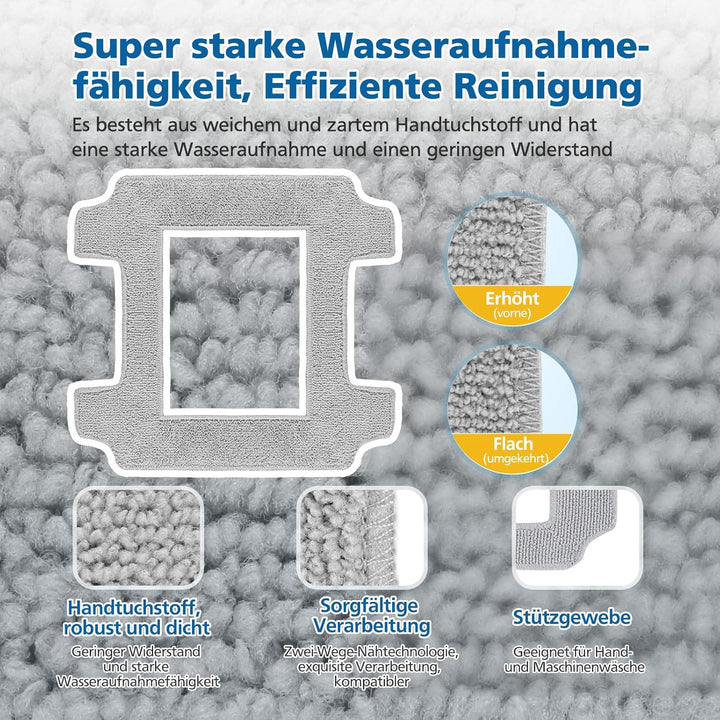 12 Stück Reinigungspad für Ecovacs Winbot W2S / W2S Omni Fensterputzroboter, Reinigungstuch für Ecov