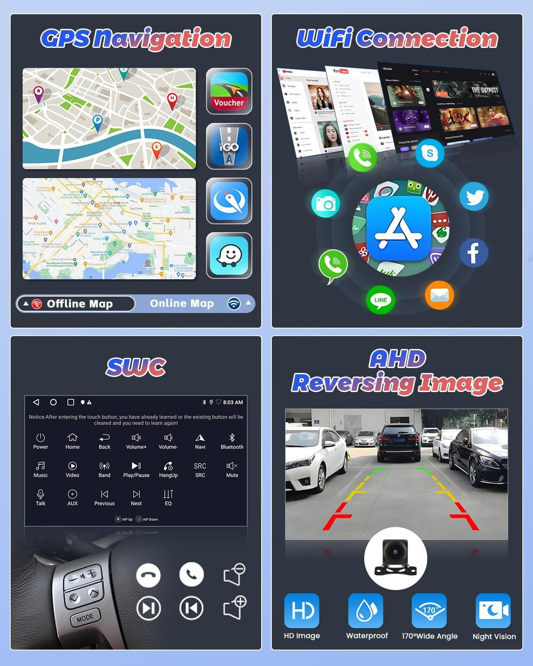Hikity 2+64G Android 15 Autoradio für FIAT DUCATO 2010/Citroen Jumper/Peugeot Boxer, 9" IPS Touchscr