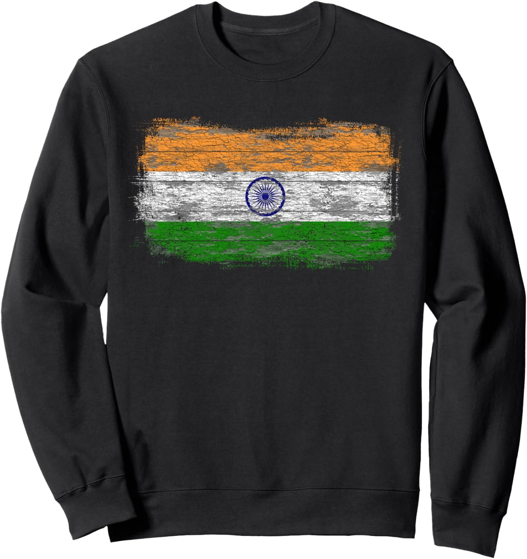 Rustikale Nationalflagge Indien Sweatshirt