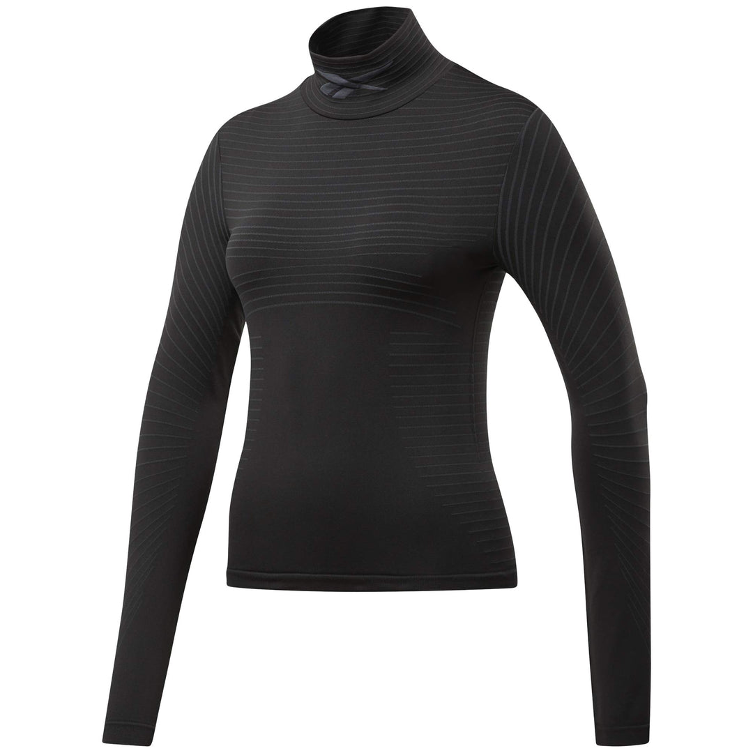 Reebok Damen Ts Thermowarm Smls Ls Nahtlos XS Schwarz, XS Schwarz