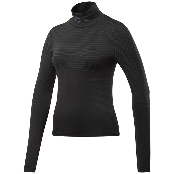Reebok Damen Ts Thermowarm Smls Ls Nahtlos XS Schwarz, XS Schwarz