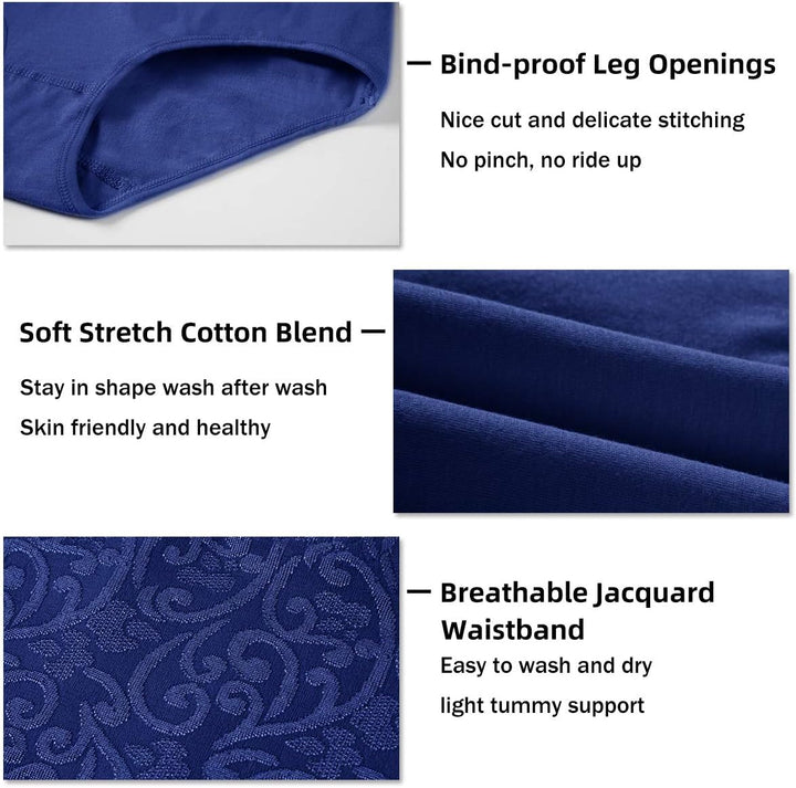 YaShaer Unterhosen Damen Baumwolle Hohe Taille Slips Hoher Taillenslip für Frauen Mehrpack 4XL 5 Pac