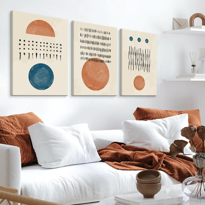 Muralo - Wandbilder Set - Leinwand Bilder Set Aufhängefertig - Bilder für Wohnzimmer Schlafzimmer -