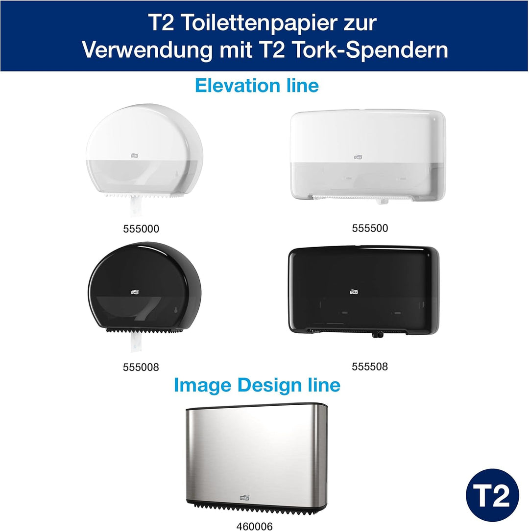 Tork 110163 Mini Jumbo Toilettenpapier in Advanced Qualität für das Tork T2 Mini Jumbo Toilettenpapi