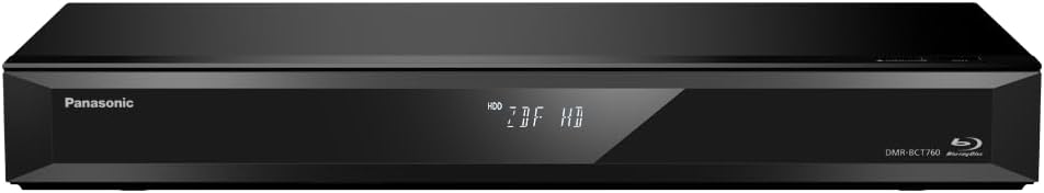 Panasonic DMR-BCT760AG Blu-Ray Player und Recorder mit Twin HD DVB-C Tuner, 500 GB Festplatte, 4K Up