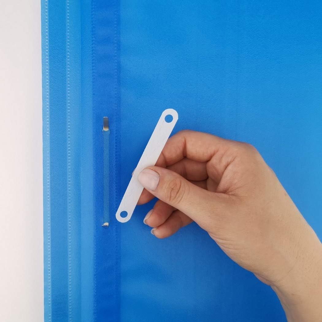 D.RECT 25 Stück | Schnellhefter A4 aus Kunststoff mit transparentem Vorderdeckel | Plastik-Schnellhe