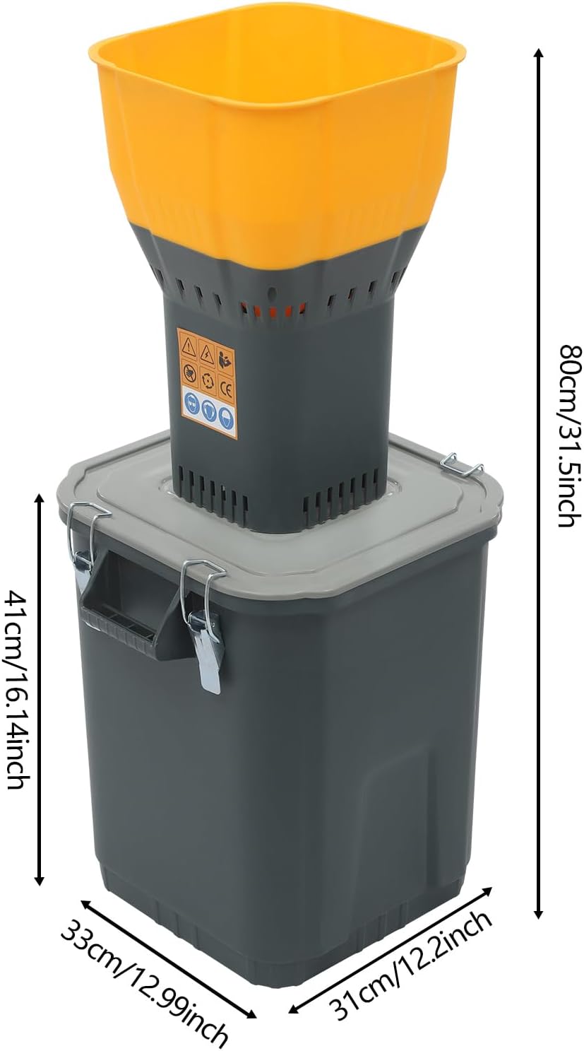 Getreidemühle Elektrisch Futter, 30L Elektrischer Maismühle Trockene mit 5 Siebe, Schrotmühle Grain