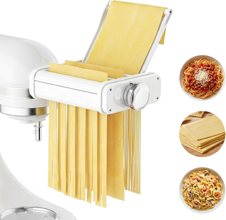 COFUN Nudelaufsatz für KitchenAid Küchenmaschinen, 3-in-1 Nudelmaschine mit abnehmbarer Führungsplat