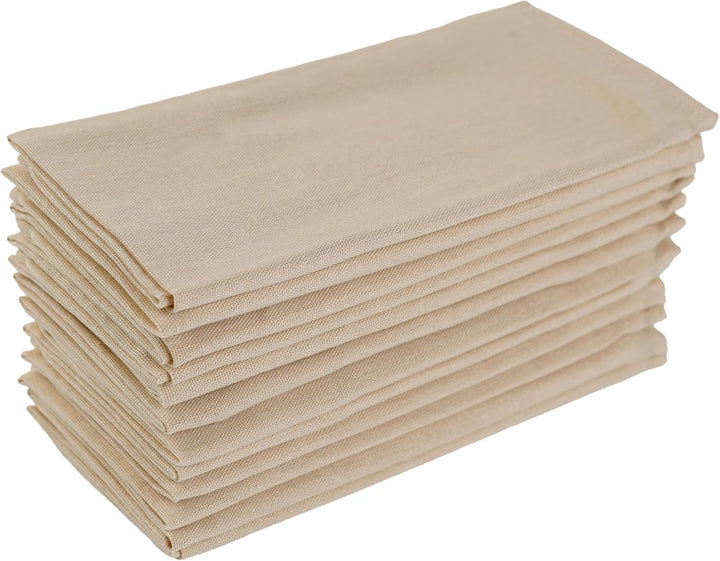 weich Polyester -Leinen gemischt Abendessen Cloth Servietten, 12 Stück (40 x 40 cm), für Veranstaltu