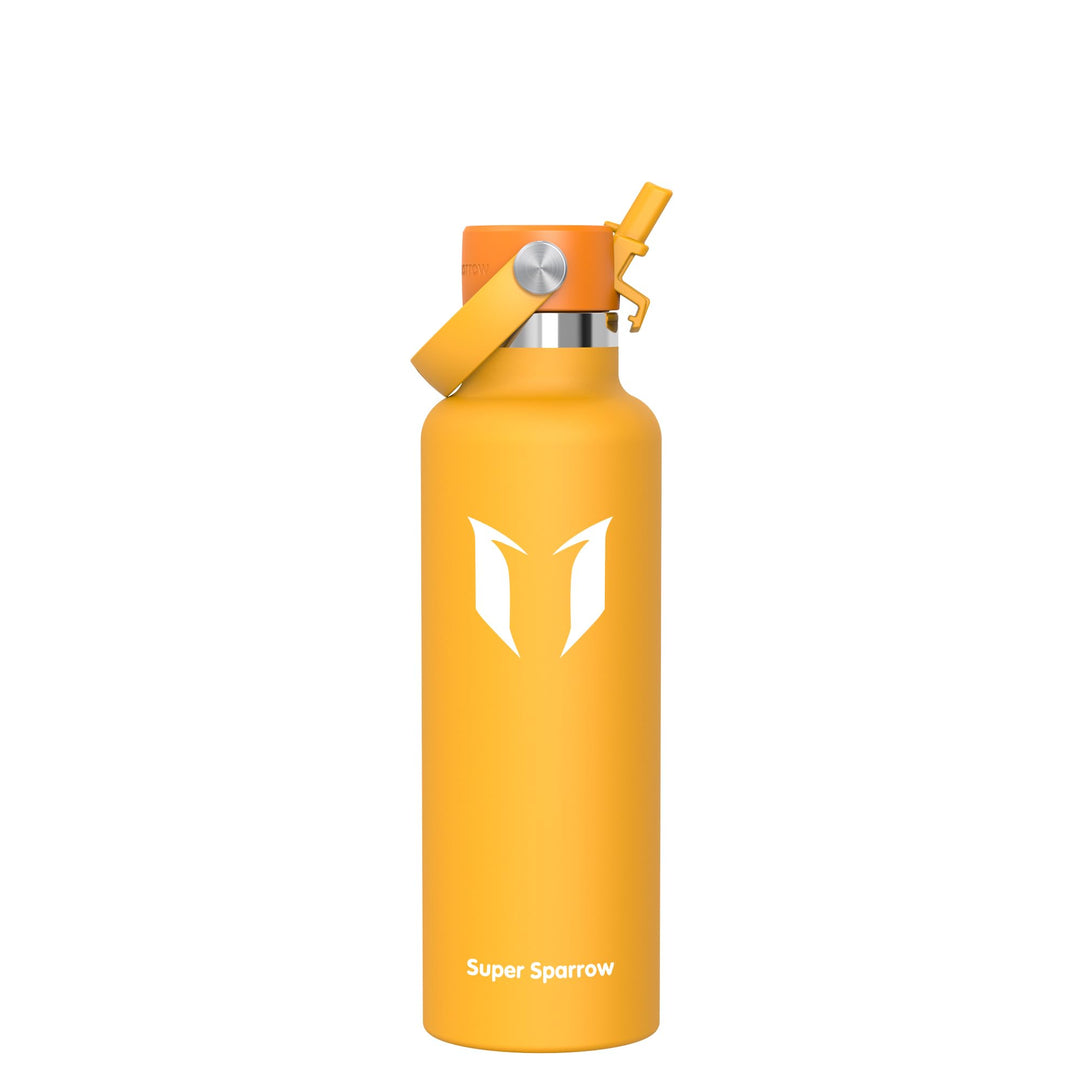 Super Sparrow Trinkflasche Edelstahl - Thermobecher - 350ml, 500ml, 750ml, 1L, 1.2L - FlipFlow Trink