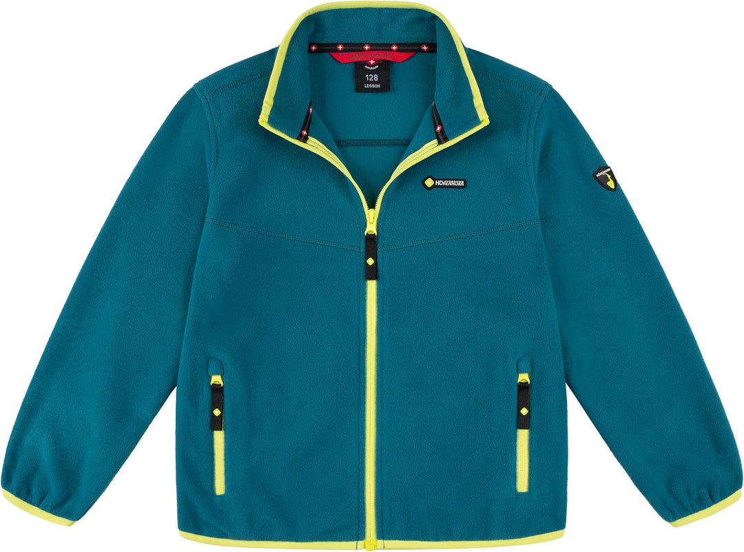 Höhenhorn Leggon Kinder Fleece Jacke Jungen Mädchen Full Zip Outdoor Freizeit 140 Türkis/Grün, 140 T