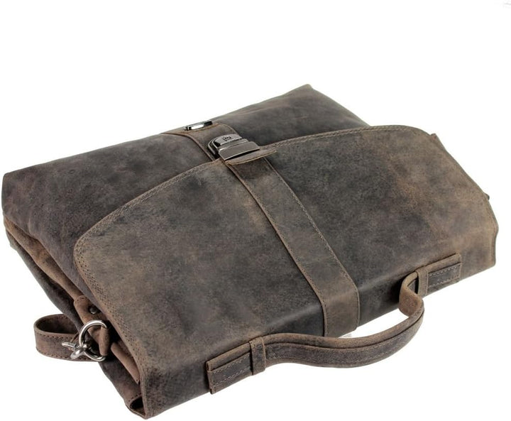 Harolds Antik Aktenmappe aus Leder 38 cm Natur