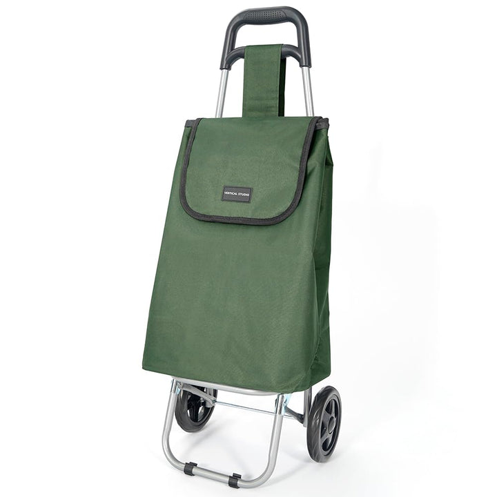 Einkaufstrolley 35 L – Klappbar, leicht & robust, mit Alugestell, Reissverschlusstasche & Klettversc