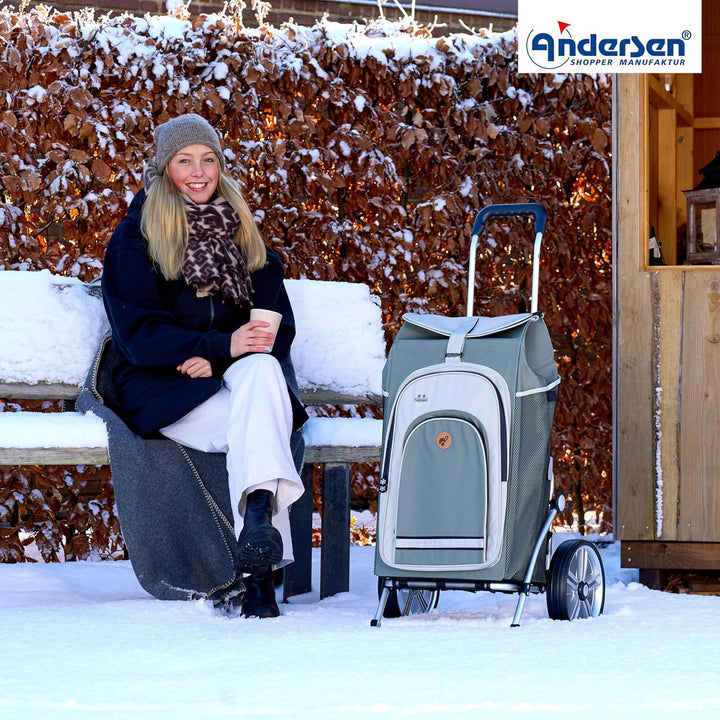 ANDERSEN Einkaufstrolley - Royal Shopper Hydro 2.1 grau 62 L Bike, Einkaufsroller, Rucksack, Thermo,