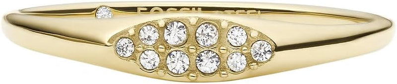 Fossil Damen Ring, All Stacked Up Gold-Tone Edelstahl Stapel Ring 3 Goldfarbe, 3 Goldfarbe