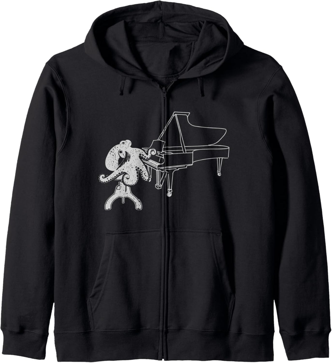 Oktopus spielt Klavier Krake Klavierspieler Orchester Kraken Kapuzenjacke