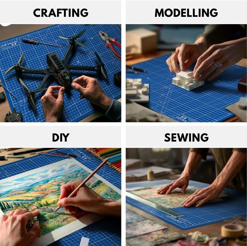 La Canilla Schneidematte A1 Selbstheilend (60x90 cm - 36x24") Cutting Mat Schneideunterlage für Bast