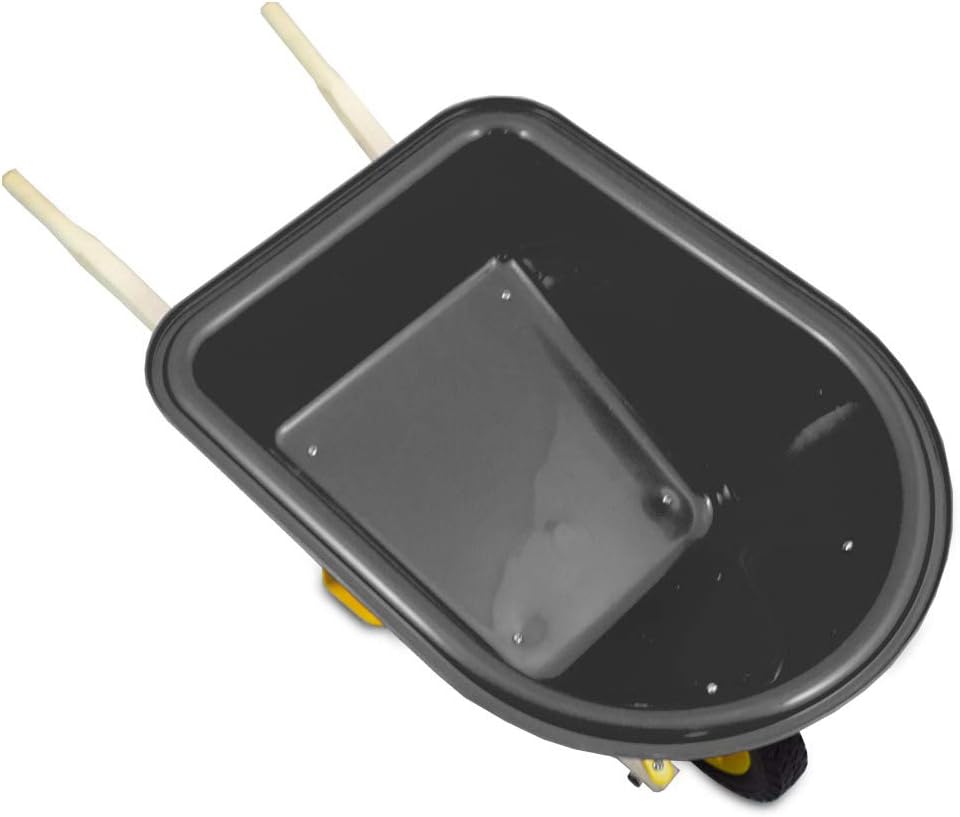 Kinderschubkarre Schiebkarre Schubkarre für Garten Sandkasten und Strand (Schwarz), Schwarz