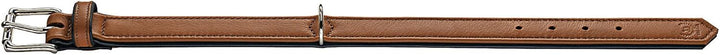 HUNTER CANADIAN Hundehalsband, Leder, hochwertig, weich, 45 (S), cognac/schwarz, 45 (S)