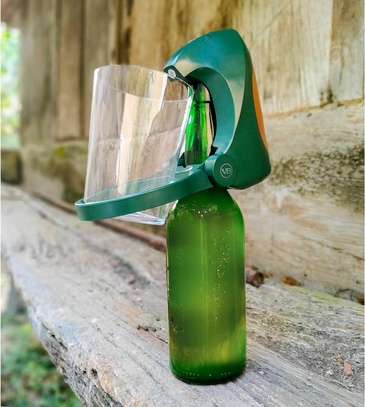 VB VIN BOUQUET Ausgiesser für Apfelwein, Edelstahl, Grün, 22.2 x 11.2 x 27.2 cm Weinstrauss, Weinstr
