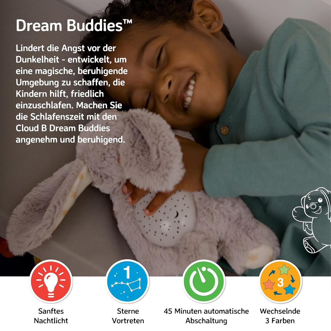 Cloud b Baby Nachtlicht Projektor & Beruhigende Schlafhilfe für Kleinkinder | Kuscheltier Sternenpro