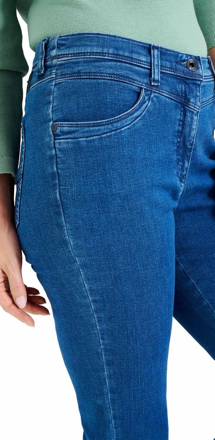 Raphaela by Brax Style Laura New Damen Five-Pocket-Hose Super Slim Fit 27W / 30L Stoned Blue, 27W /