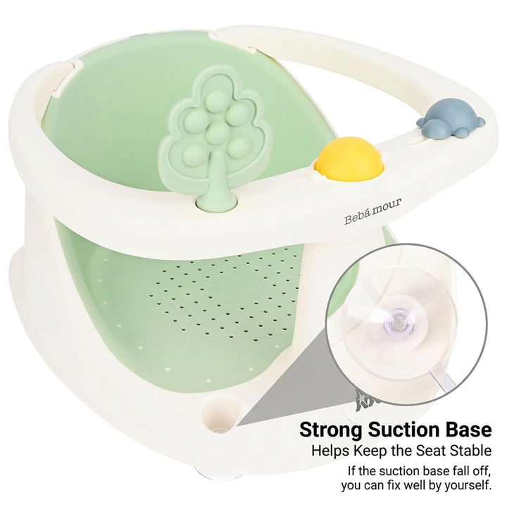 Bebamour Baby Badesitz 6 Monate+ Kind Badewanne Rutschfester 4 Green, 4 Green