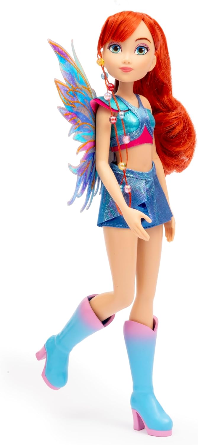 Winx Club Fairy Doll – Bloom with Glitter Wings & Articulated Joints – Magical Transformation Outfit