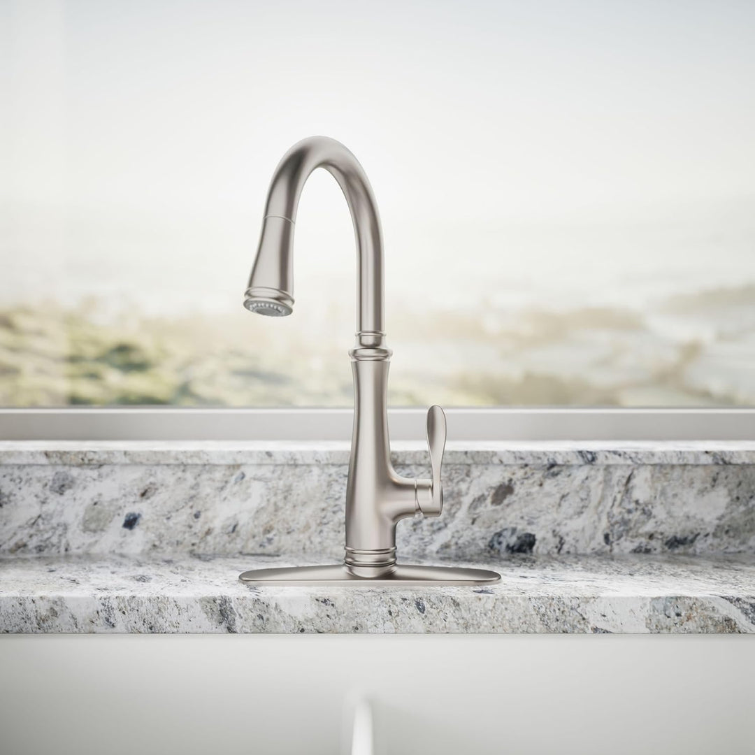 Kohler K-560-VS BELLERA Küchenarmatur, Leuchtendes Edelstahl, 375