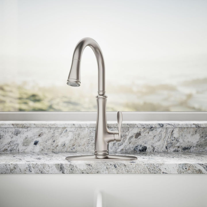 Kohler K-560-VS BELLERA Küchenarmatur, Leuchtendes Edelstahl, 375