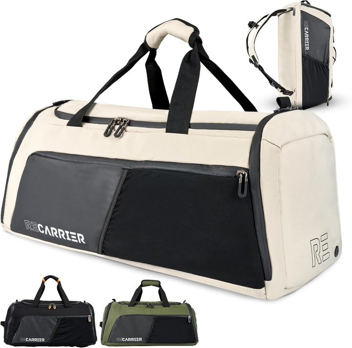 Sporttasche [RECYCELTES PET] 50L –Gym Bag und Rucksack in Einem –wasserdichte Trainingstasche Herren