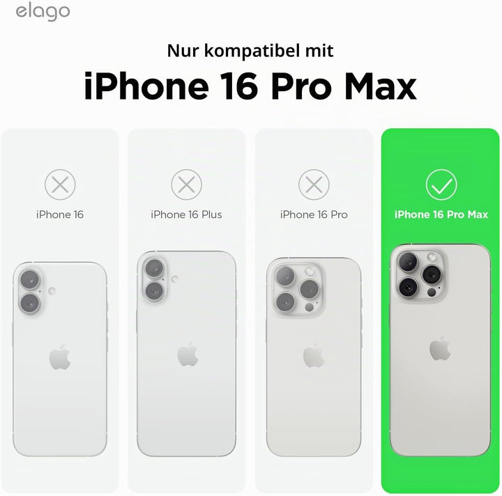elago Magnetisch Silikon Hülle Kompatibel mit iPhone 16 Pro Max Hülle 6,9 Zoll, Kompatibel mit Allen