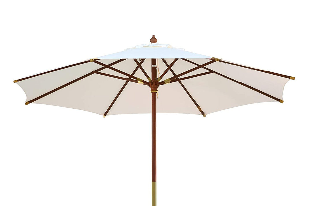 Kai Wiechmann Sonnenschirm 300 cm edel Windauslass UV-Schutz 50+ Naturweiss, Naturweiß