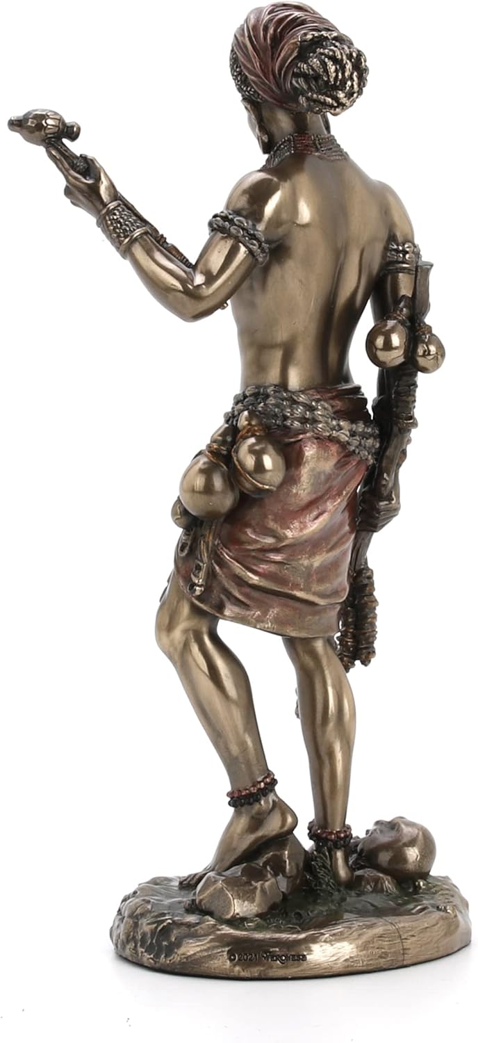 Veronese Design Eshu The Divine Trickster Gott of the Yoruba Kaltguss-Statue, Kunstharz, Antik-Bronz