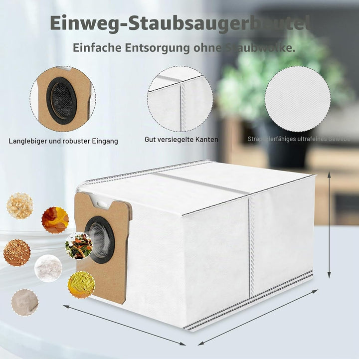 VIEWALL C20 Zubehör für Eufy Omni C20 Staubsauger,1 Hauptbürste, 4 Wischtücher,4 Seitenbürsten,4 HEP