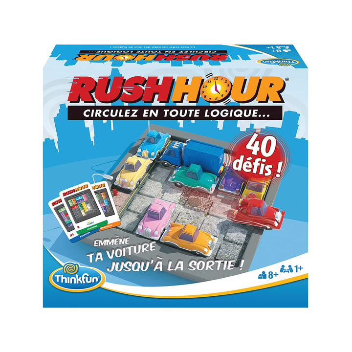 ThinkFun – Rush Hour – Logikspiel – Puzzlespiel – Stau – 40 Herausforderungen 4 Stufen – 1 Spieler o
