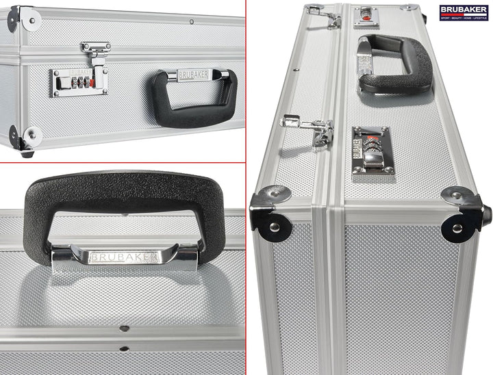 BRUBAKER universal Transportkoffer aus Aluminium - Fotokoffer mit Schaumstoff für Kameras, Equipment