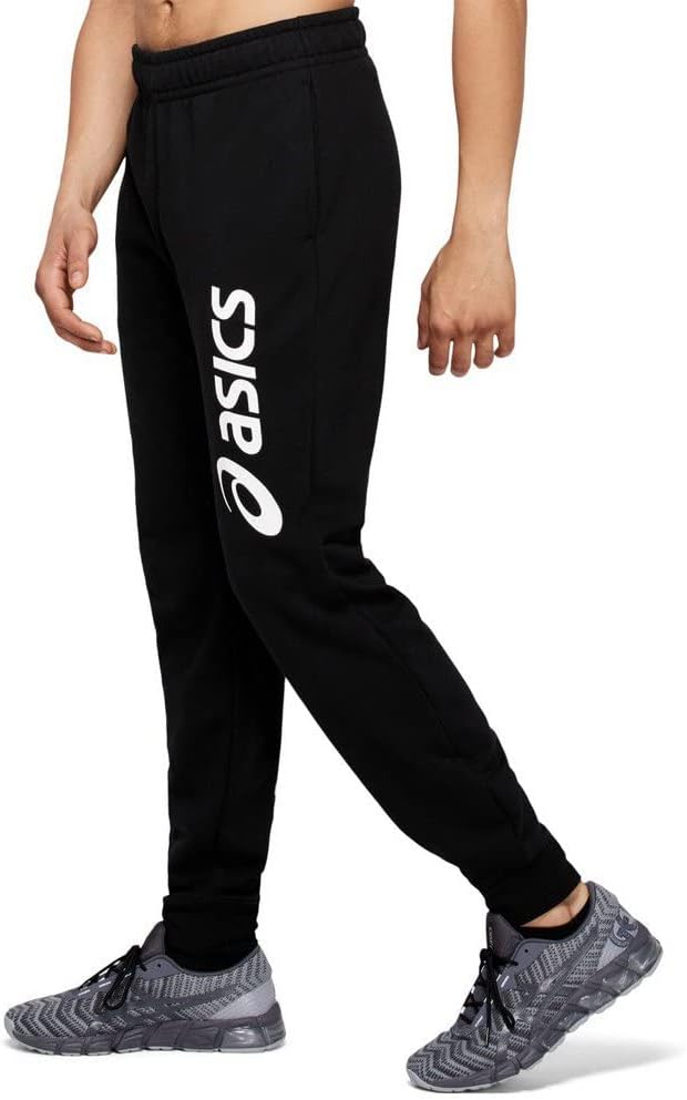 ASICS Herren Hose Big Logo Sweat Pant, Performance Schwarz / Brilliant Weiss