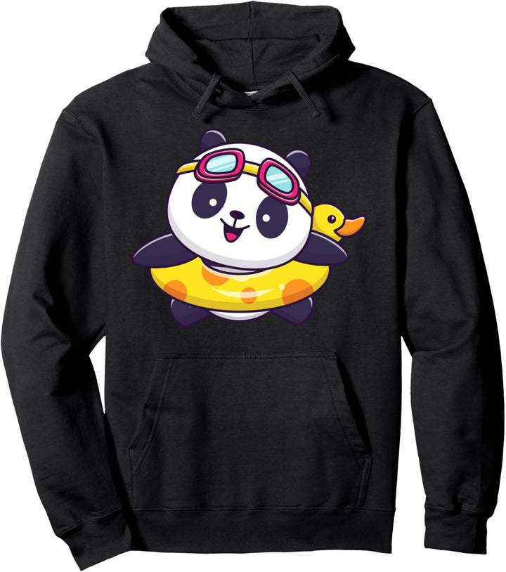 Schwimmen Panda Kawaii Pullover Hoodie