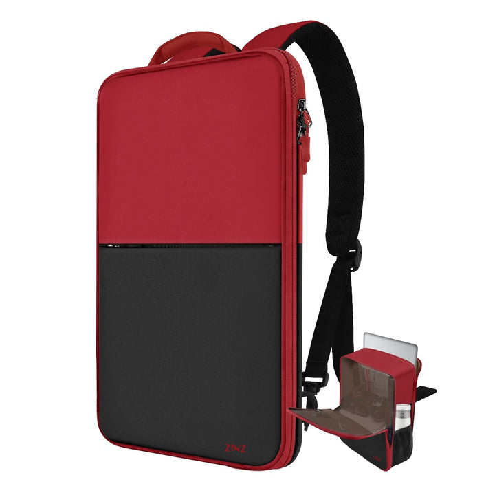 ZINZ Schlanker und Erweiterbarer Laptop Rucksack, 17 Zoll Reise-Business Rucksack, wasserabweisender