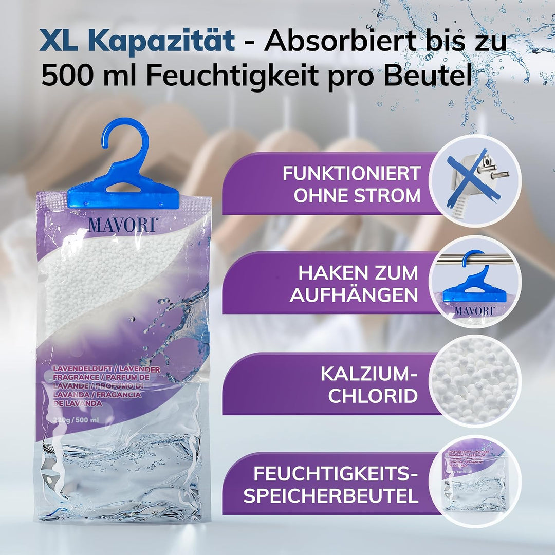 10er Set Luftentfeuchter zum Aufhängen I Luftentfeuchter Beutel I Entfeuchter Schrank und Feuchtigke
