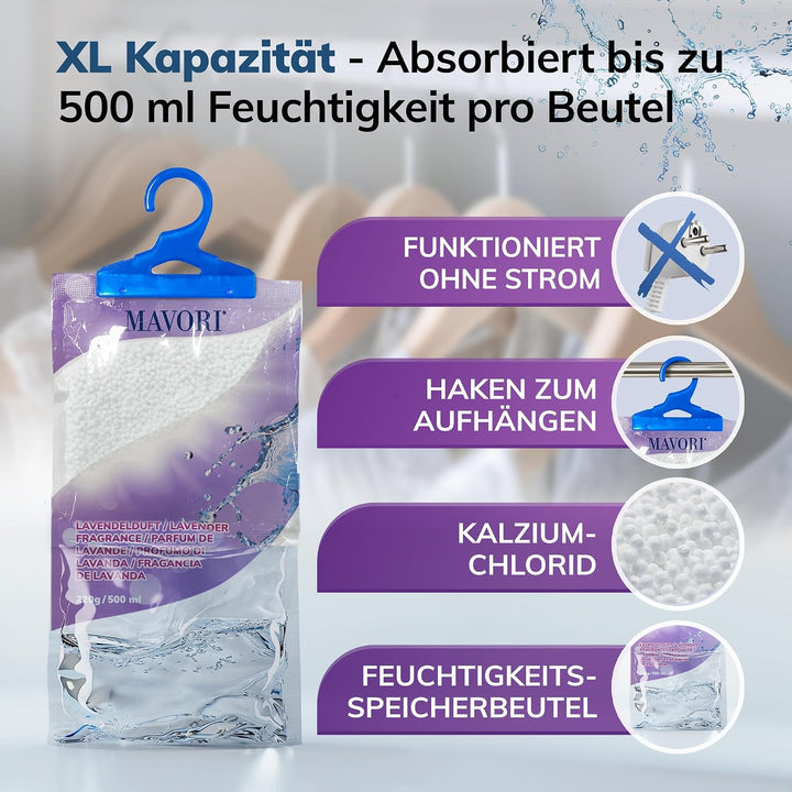 10er Set Luftentfeuchter zum Aufhängen I Luftentfeuchter Beutel I Entfeuchter Schrank und Feuchtigke