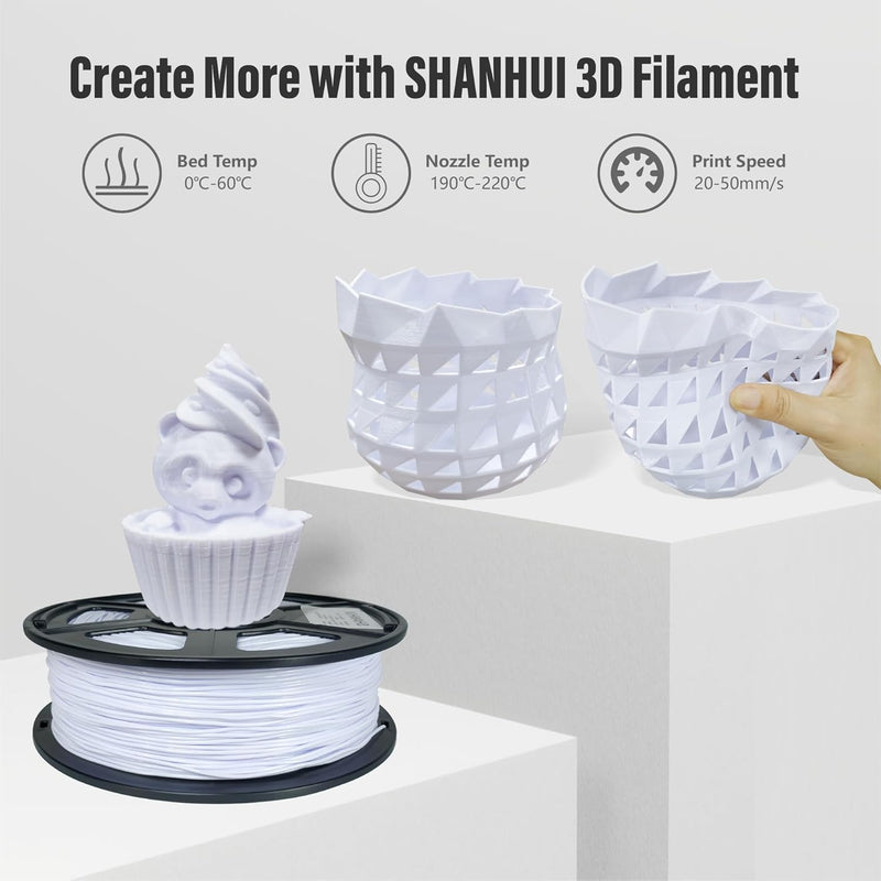 TPU-Filament 1,75 mm, flexibles Filament 3D-Drucker-Filament, weiches TPU-3D-Druck-Filament, Papier