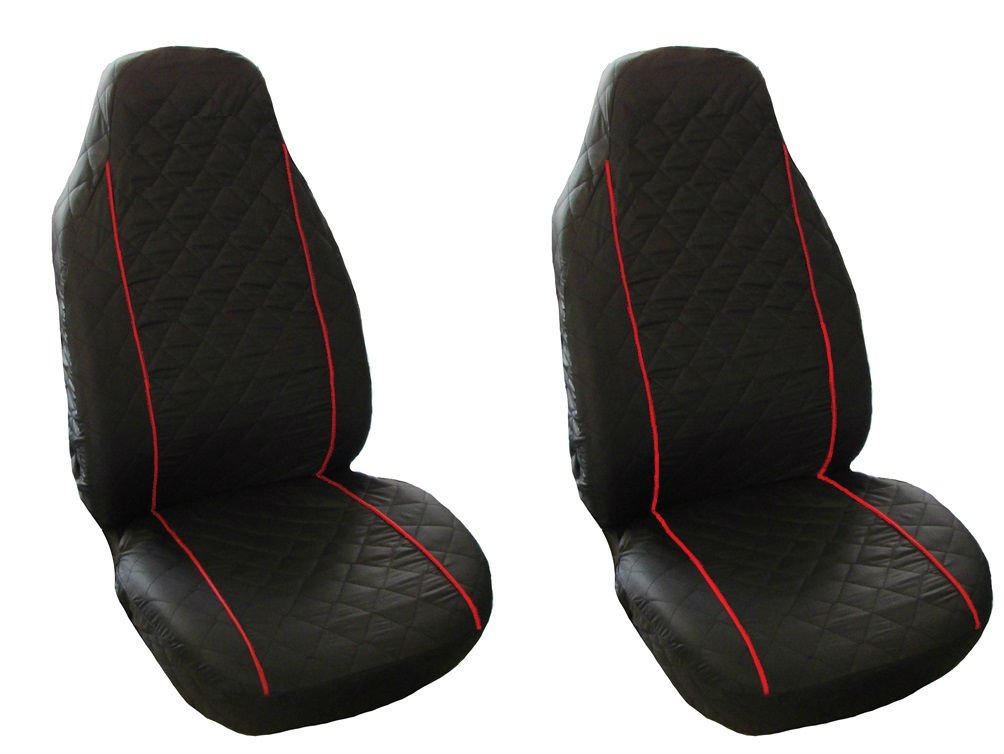 Bezüge Universal Sitzbezüge für Volkswagen Golf Passat Sharan Bora Polo Caddy schwarz rot 2Â 3 4â 5Â