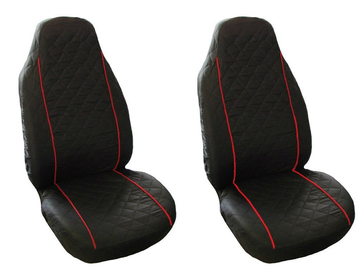 Bezüge Universal Sitzbezüge für Volkswagen Golf Passat Sharan Bora Polo Caddy schwarz rot 2Â 3 4â 5Â