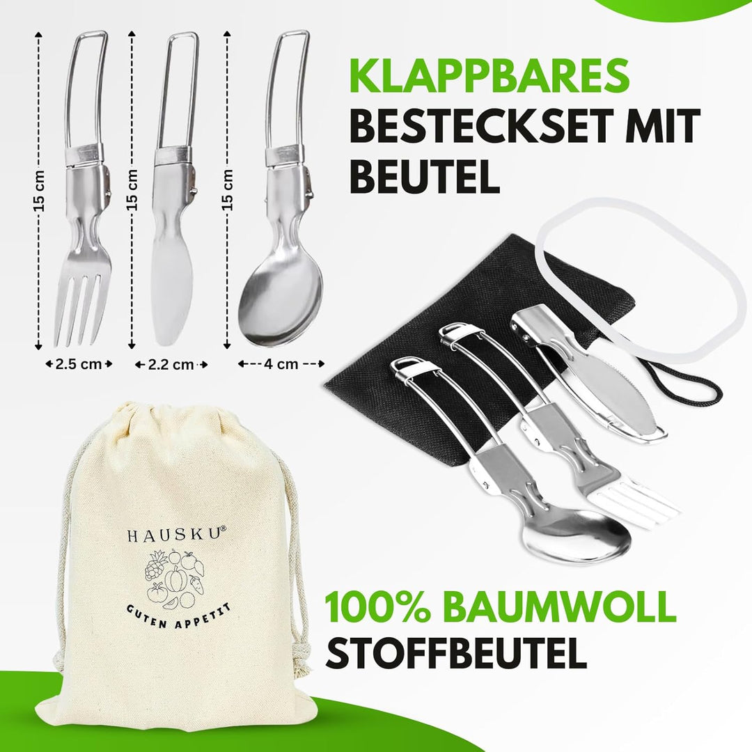 Brotdose Edelstahl 1200 ml – Auslaufsicher dank Silikondichtung – Lunchbox mit beweglicher Trennwand