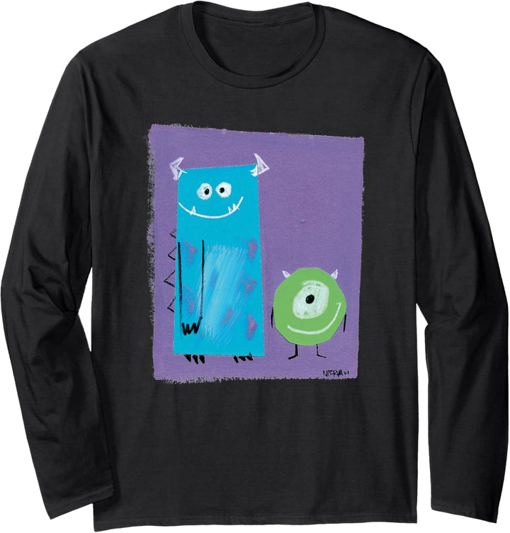 Disney Pixar Monsters Inc. Mike And Sully Painting Langarmshirt