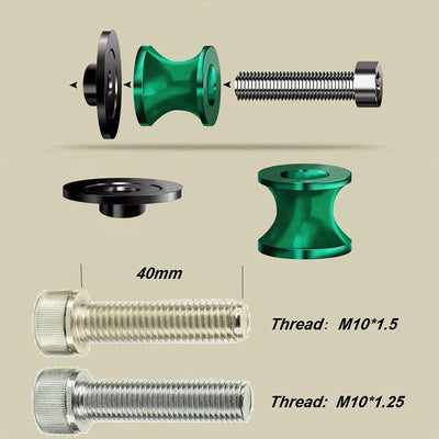 M10 Schwingenschutz Schwingenadapter Ständer Bobbins Spool Racingadapter Ständeraufnahme für Duke 12